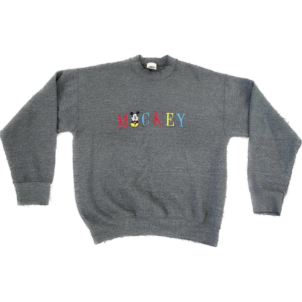 Vintage 90’s Mickey & Co Disney USA Crewneck Sweater Large Colorful Embroidered
